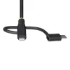 StarTech.com 3.3ft (1m) vastupidav USB mitmiklaadimiskaabel, USB Lightning/Mikro-USB/USB-C, Apple MFi sertifitseeritud, aramiidkatt, universaalne 3-in-1 USB laadimisjuhe iPhone'i/iPadi/Androidi jaoks