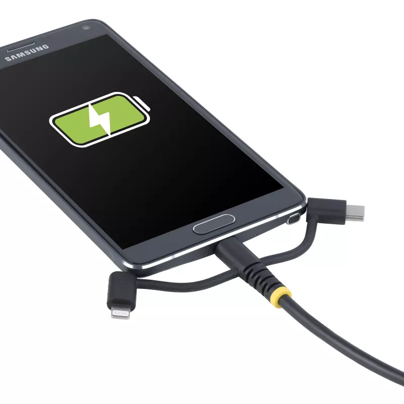 StarTech.com 3.3ft (1m) vastupidav USB mitmiklaadimiskaabel, USB Lightning/Mikro-USB/USB-C, Apple MFi sertifitseeritud, aramiidkatt, universaalne 3-in-1 USB laadimisjuhe iPhone'i/iPadi/Androidi jaoks
