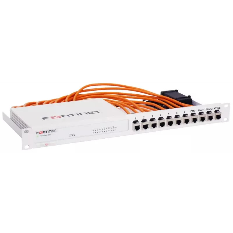 Rackmount.IT rackikinnituskomplekt FortiGate 60E / 61E varjestatud / tööstuslik