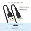 StarTech.com 1 m (3 jalga) USB–Lightning-kaabel, MFi-sertifikaadiga, spiraalne iPhone'i laadimiskaabel, must, vastupidav TPE-mantliga aramiidkiud, tugevdatud spiraalne Lightning-kaabel