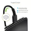 StarTech.com 1 m (3 jalga) USB–Lightning-kaabel, MFi-sertifikaadiga, spiraalne iPhone'i laadimiskaabel, must, vastupidav TPE-mantliga aramiidkiud, tugevdatud spiraalne Lightning-kaabel