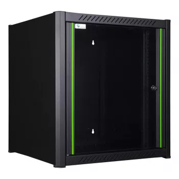 Seinale paigaldatav rack LOGON RWM12U45BL 12U Must võtmega lukustus kaabeldus