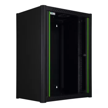 Seinale kinnitatav rack LOGON RWM16U45BL 16U Must Võtmega lukustatav Kaablihaldus