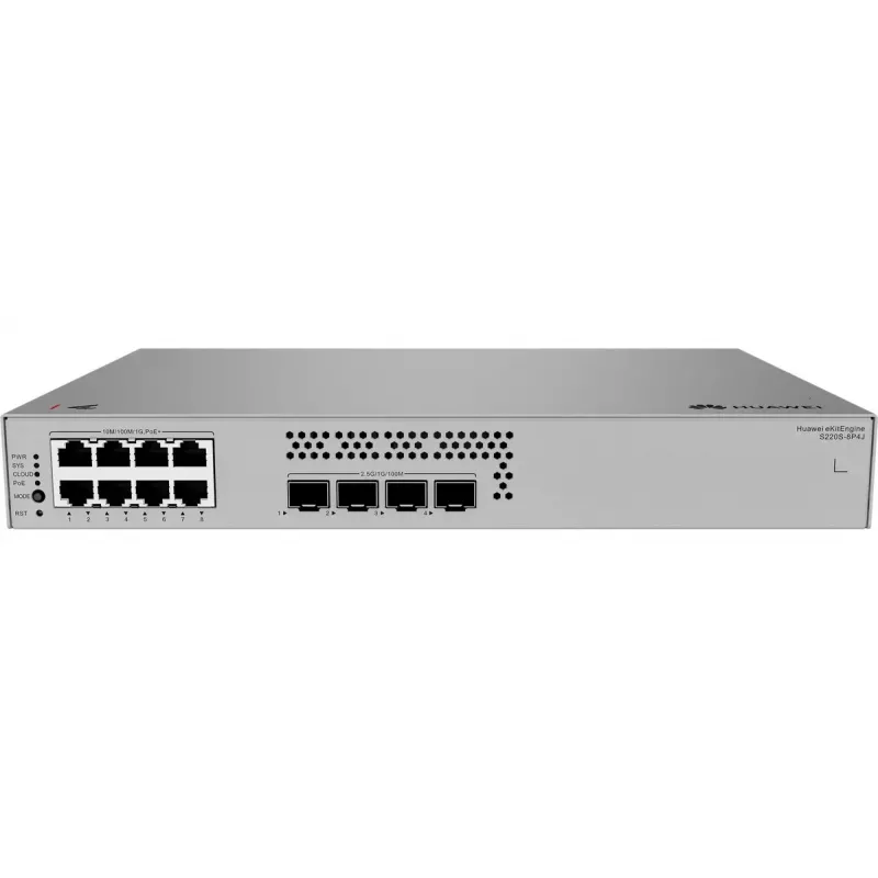 Hallatav kommutaator HUAWEI S220S-8P4J L2 Gigabit Ethernet 8 porti PoE 1U