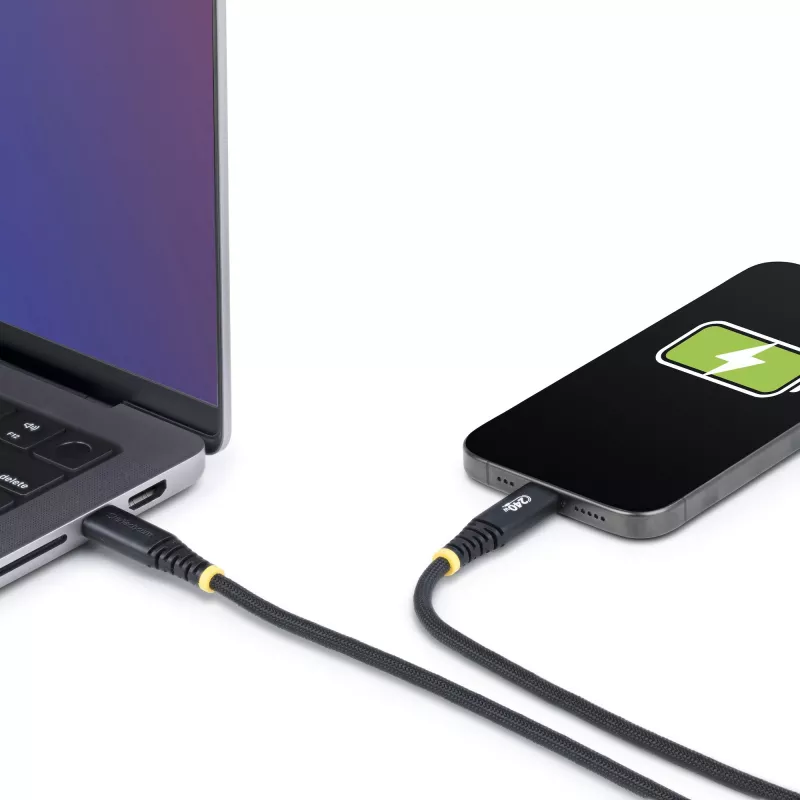 StarTech.com 0,9 m (3 jalga) USB-C laadimiskaabel, vastupidav ja ülipainduv, 240 W (5 A) PD EPR, USB 2.0 sülearvuti laadijakaabel, USB-IF sertifitseeritud, töökindel USB-C laadimisjuhe