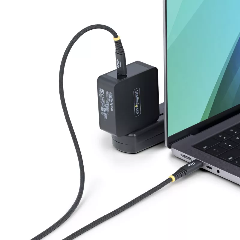 StarTech.com 1,8 m (2 m) USB-C laadimiskaabel, vastupidav ja ülipainduv, 240 W (5 A) PD EPR, USB 2.0 sülearvuti laadimiskaabel, USB-IF sertifitseeritud, töökindel USB-C laadimisjuhe