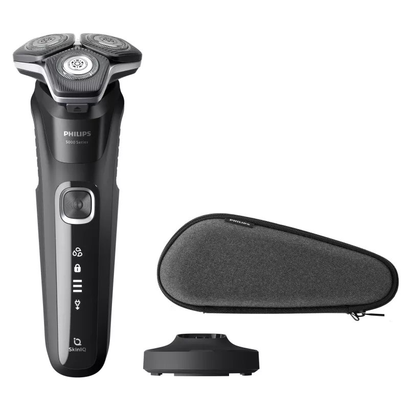 Elektripardel Philips Series 5000 S5898/35 — 3 peaga, märg ja kuiv, SteelPrecision terad, 60 min juhtmevaba