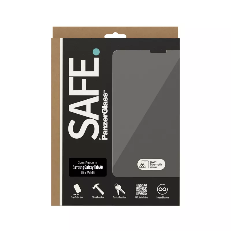 Ekraanikaitse PanzerGlass SAFE. Samsung Galaxy Tab A8 Ultra-Wide Fit karastatud klaas