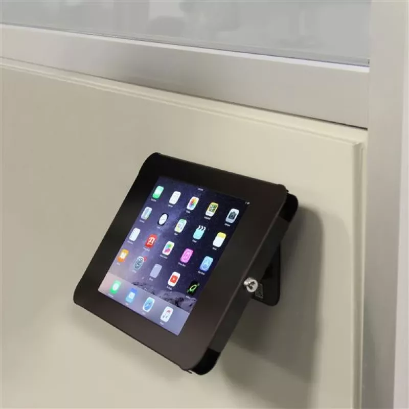 StarTech.com Turvaline tahvelarvuti alus – lauale või seinale kinnitatav, must, 24,6 cm (9,7 inch), 9,7 inch iPad, teras, 1,3 cm, võti