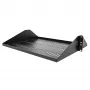 StarTech.com 2U serveririiuli riiul, tsentraalselt paigaldatav universaalne ventileeritav riiulikonsool 19 inch võrguseadmete riiulile, tugev teras, 200 naela kandevõime, 14 inch sügav, must