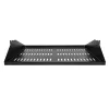 StarTech.com 2U serveririiuli riiul, tsentraalselt paigaldatav universaalne ventileeritav riiulikonsool 19 inch võrguseadmete riiulile, tugev teras, 200 naela kandevõime, 14 inch sügav, must