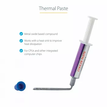 StarTech.com termopasta, metalloksiidühend, korduvsuletav süstal (1,5 g), protsessori radiaatori termomääre