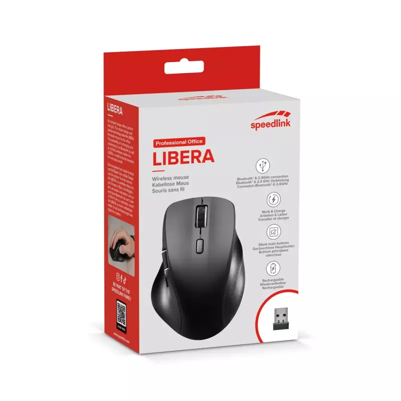 Hiir SPEEDLINK SL-630021-RRBK RF juhtmevaba + Bluetooth