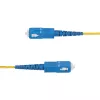StarTech.com 1 m (3,3 jalga) LC-SC (UPC) OS2 ühemoodiline simpleks fiiberoptiline kaabel, 9/125 µm, 40G/100G, paindetundetu, madal sisestuskadu – LSZH fiiberoptiline hüppaja