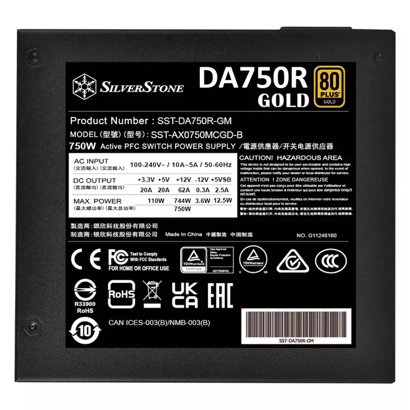 Toiteplokk Silverstone SST-DA750R-GMA 750 W