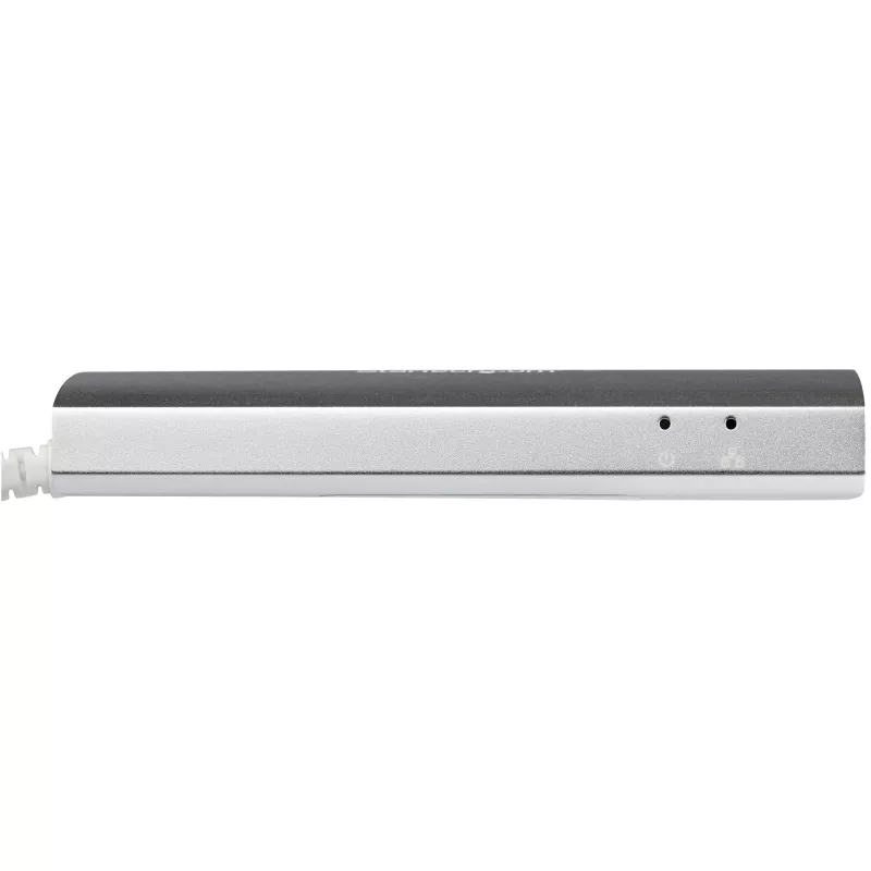 StarTech.com 3-pordiline kaasaskantav USB 3.0 jaotur ja Gigabit Ethernet - sisseehitatud kaabel~3-pordiline kaasaskantav USB 3.0 jaotur ja Gigabit Ethernet - 5 Gbps - sisseehitatud kaabel