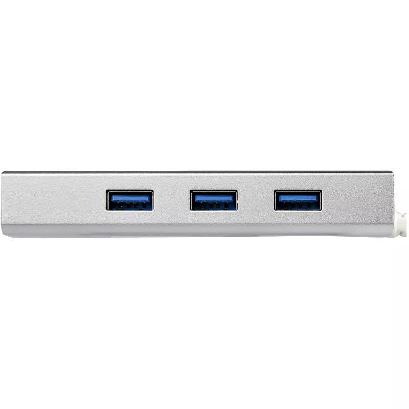 StarTech.com 3-pordiline kaasaskantav USB 3.0 jaotur ja Gigabit Ethernet - sisseehitatud kaabel~3-pordiline kaasaskantav USB 3.0 jaotur ja Gigabit Ethernet - 5 Gbps - sisseehitatud kaabel