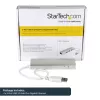 StarTech.com 3-pordiline kaasaskantav USB 3.0 jaotur ja Gigabit Ethernet - sisseehitatud kaabel~3-pordiline kaasaskantav USB 3.0 jaotur ja Gigabit Ethernet - 5 Gbps - sisseehitatud kaabel