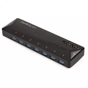 StarTech.com 7-pordiline USB 3.0 jaotur koos spetsiaalsete laadimisportidega - 2 x 2,4 A porti~7-pordiline USB 3.0 jaotur (5 Gbit/s) koos spetsiaalsete laadimisportidega - 2 x 2,4 A porti