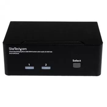 StarTech.com 2-pordiline kahe DisplayPortiga USB KVM-lüliti heli ja USB 2.0 jaoturiga