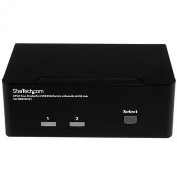 StarTech.com 2-pordiline DisplayPort kahe monitori KVM-lüliti - 4K 60Hz