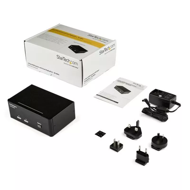 StarTech.com 2-pordiline DisplayPort kahe monitori KVM-lüliti - 4K 60Hz