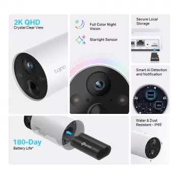 TP-Link Tapo nutikas juhtmevaba turvakaamerasüsteem, 1 kaamera süsteem