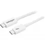 StarTech.com Thunderbolt 3 kaabel - 20 Gbit/s - 1 m - valge - ühildub Thunderbolt, USB ja DisplayPort seadmetega