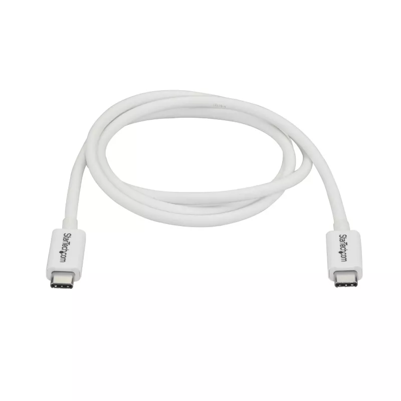StarTech.com Thunderbolt 3 kaabel - 20 Gbit/s - 1 m - valge - ühildub Thunderbolt, USB ja DisplayPort seadmetega
