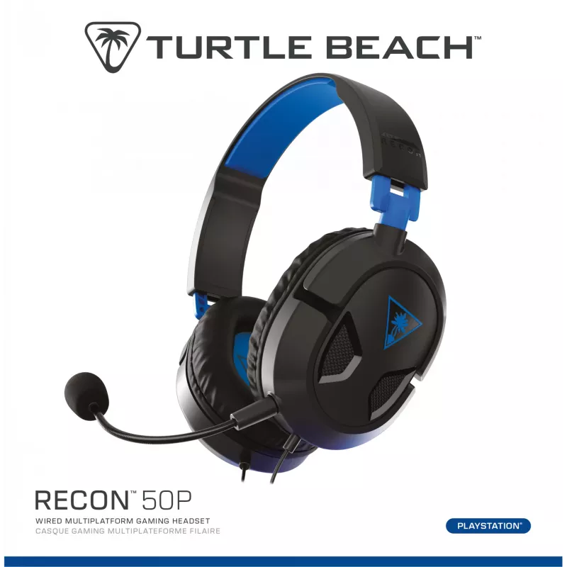 Turtle Beach Recon 50P peakomplekt, juhtmega mänguri peakomplekt – PS5, PS4, Xbox Series X või S, Xbox One ja PC