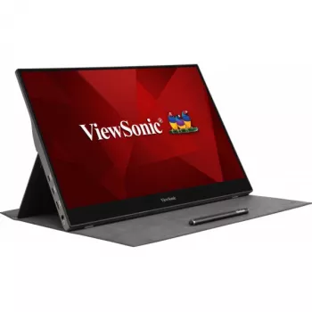 Viewsonic TD1655 arvutimonitor 39,6 cm (15,6 tolli) 1920 x 1080 pikslit Full HD LED puuteekraan mitme kasutajaga Must, Hõbedane