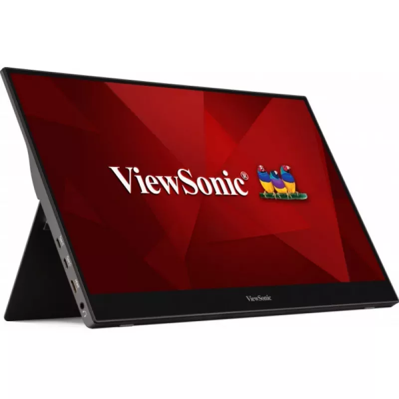 Viewsonic TD1655 arvutimonitor 39,6 cm (15,6 tolli) 1920 x 1080 pikslit Full HD LED puuteekraan mitme kasutajaga Must, Hõbedane