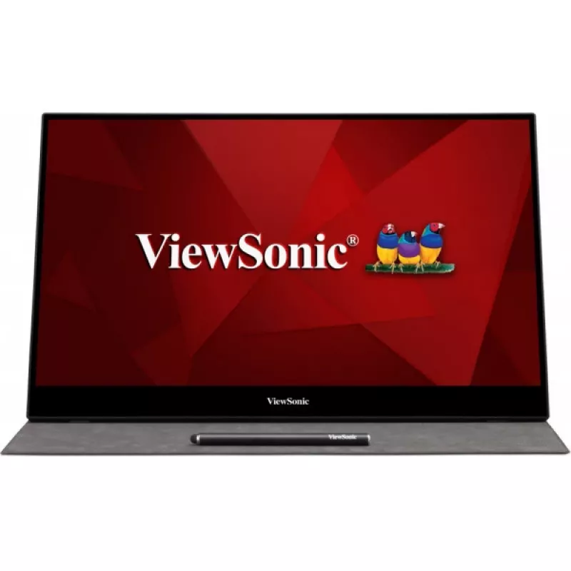 Viewsonic TD1655 arvutimonitor 39,6 cm (15,6 tolli) 1920 x 1080 pikslit Full HD LED puuteekraan mitme kasutajaga Must, Hõbedane