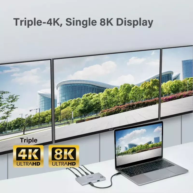 Edimax TD-405BP sülearvuti dokk/pordi paljundaja juhtmega Thunderbolt 4 60W