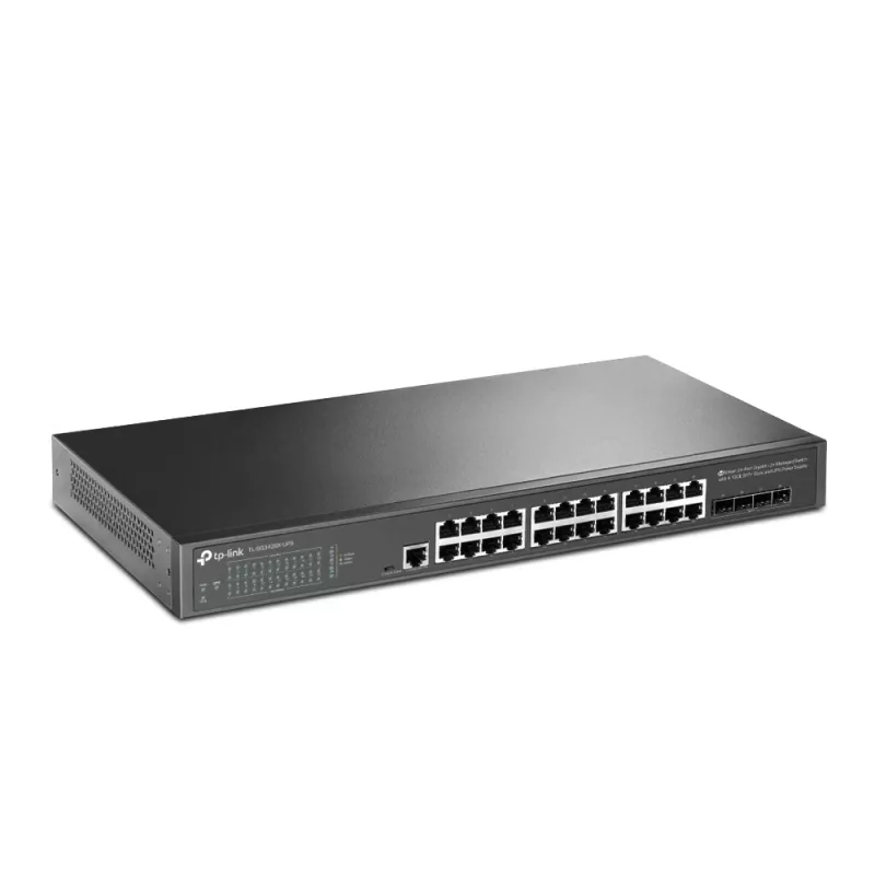 TP-Link JetStream TL-SG3428X-UPS võrgulüliti, haldatav L2+/L3 Gigabit Ethernet (10/100/1000), 1U, must