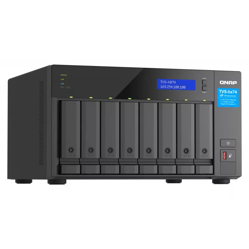 QNAP TVS-h874 NAS Tower Intel® Core™ i7 32 GB DDR4 0 TB QuTS hero Must