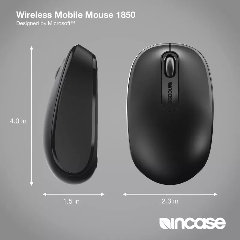 Incase Designed by Microsoft Wireless Mobile 1850 hiir Reisimine Mõlemakäeline RF-juhtmevaba Optiline