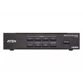 ATEN CAMLIVE PRO 4K 4-sisendiga HDMI-USB videolüliti, must, HDMI, 3840 x 2160 pikslit, metall, Taiwan, 3840 x 2160 1920 x 1080 1280 x 720