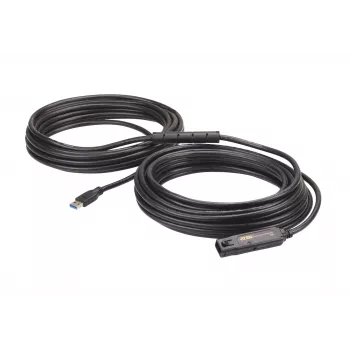 ATEN 15 m USB3.2 Gen1 pikenduskaabel, 15 m, USB A, USB A, USB 3.2 Gen 1 (3.1 Gen 1), 5 Gbit/s, must