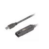 ATEN 15 m USB3.2 Gen1 pikenduskaabel, 15 m, USB A, USB A, USB 3.2 Gen 1 (3.1 Gen 1), 5 Gbit/s, must