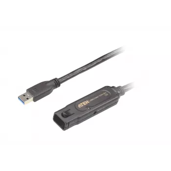 ATEN 15 m USB3.2 Gen1 pikenduskaabel, 15 m, USB A, USB A, USB 3.2 Gen 1 (3.1 Gen 1), 5 Gbit/s, must