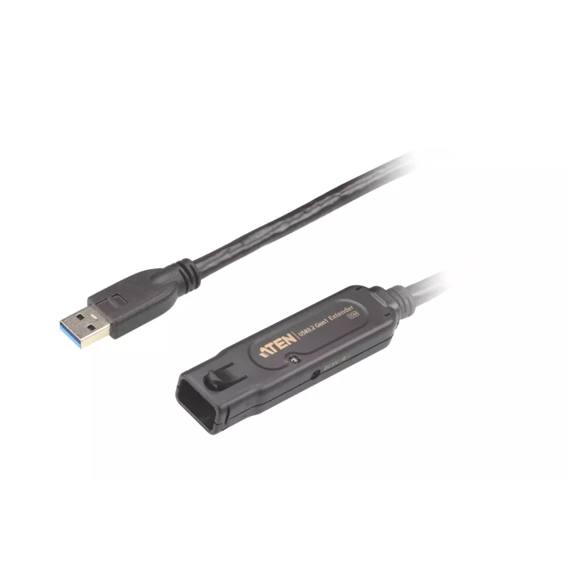 ATEN 15 m USB3.2 Gen1 pikenduskaabel, 15 m, USB A, USB A, USB 3.2 Gen 1 (3.1 Gen 1), 5 Gbit/s, must