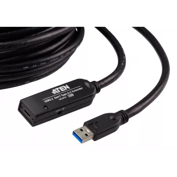 ATEN USB 3.2 Gen1 pikenduskaabel 10 m USB A USB C-le Must