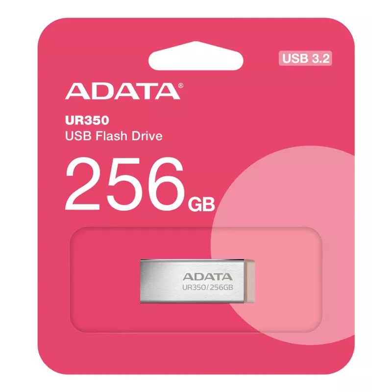 ADATA UR350 USB-mälupulk 256 GB USB Type-A 3.2 Gen 1 (3.1 Gen 1) Pruun, roostevaba teras