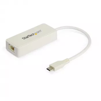 StarTech.com USB-C Gigabiti Etherneti adapter koos USB-A pordiga – valge, 1 Gbps NIC, USB 3.0/USB 3.1 USB-C võrguadapter – 1 GbE USB-C RJ45/LAN, TB3-ga ühilduv, Windows, MacBook Pro, Chromebook