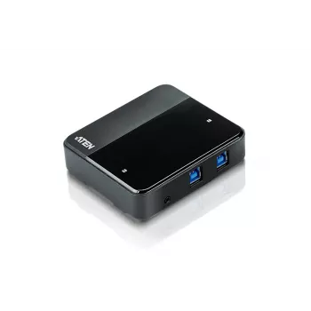 ATEN 2-pordiline USB 3.0 välisseadmete jagamise seade, 5 Gbit/s, Micro-USB Type-B, must, plast, 0 - 40 °C, -20 - 60 °C