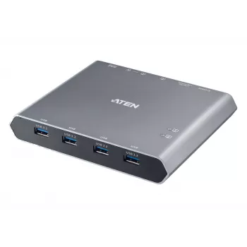 ATEN 2-pordiline 4K DisplayPort USB-C KVM-dokklüliti läbiva toitega