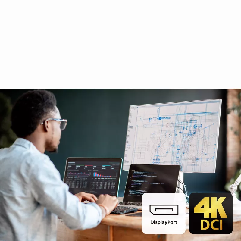 ATEN 2-pordiline 4K DisplayPort USB-C KVM-dokklüliti läbiva toitega