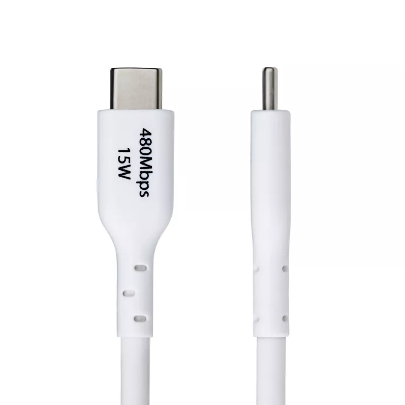StarTech.com 3m (9,8 jalga) USB-A USB-C laadimiskaabel, laadimine ja sünkroonimine, 3A, USB 2.0, TPE ümbris – valge USB-laadimisjuhe