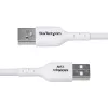 StarTech.com 3m (9,8 jalga) USB-A USB-C laadimiskaabel, laadimine ja sünkroonimine, 3A, USB 2.0, TPE ümbris – valge USB-laadimisjuhe
